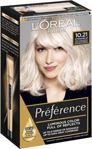 L'Oréal Paris Préférence permanent hårfärg 10.21 produkt bild