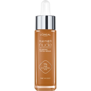 L'Oréal Paris True Match Nude Plumping Tinted Serum Foundation 1% Hyaluronic Acid 7-8 Tan-Deep Produktbild