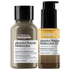 L'Oréal Professionnel Absolut Repair Molecular Mini Duo Kit (Shampoo 100 ml + Bi-Phase Oil 30 ml) 1 pcs produkt bild