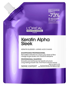 L’Oréal Professionnel Keratin Alpha Sleek Shampoo Refill 500 ml Produktbild