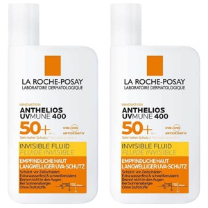 La Roche Posay Anthelios Invisible Fluid UVMune 400 LSF50+, 2x50 ml Flüssigkeit Produktbild