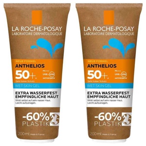 La Roche-Posay Anthelios Wet Skin Gel LSF 50 +, 2x200 ml Gel Produktbild