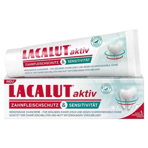 Lacalut aktiv Zahnfleischschutz & Sensitivität, 75 ml Zahncreme Produktbild