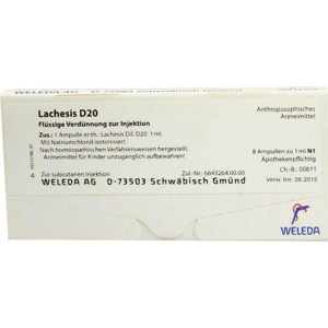 Lachesis D 20 Ampullen, 8X1 ml Ampullen Produktbild