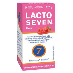 Lacto Seven Chew maasika-vaarikamaitselised närimistabletid N50 toote pilt