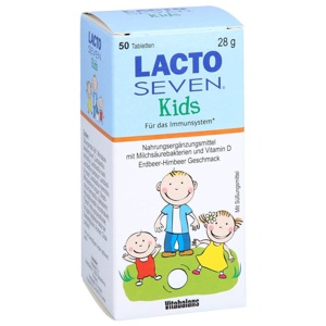 LACTO SEVEN Kids Erdbeer-Himbeer-Geschmack Tabl. Produktbild