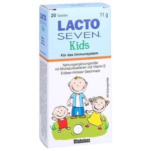 LACTO SEVEN Kids Erdbeer-Himbeer-Geschmack Tabl. Produktbild
