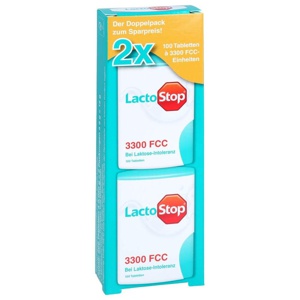 Lactostop 3.300 FCC Tabletten Klickspender Doppelpackung, 2X100 St Tabletten Produktbild