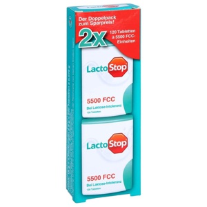 Lactostop 5.500 FCC Tabletten Klickspender Doppelpack, 2X120 St Tabletten Produktbild