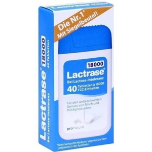 LACTRASE 18.000 FCC Tabletten teilbar im Spender Produktbild