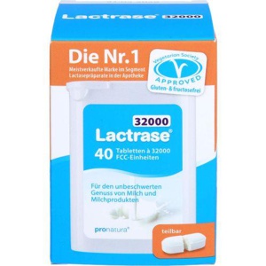 LACTRASE 32.000 FCC Tabletten teilbar im Spender Produktbild