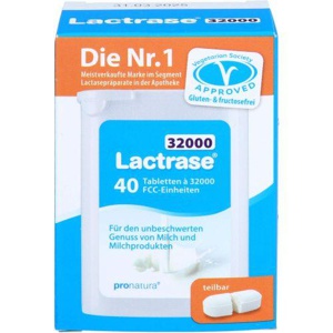 LACTRASE 32.000 FCC Tabletten teilbar im Spender Produktbild