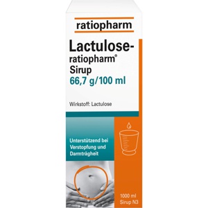 Lactulose-Ratiopharm Sirup, 1000 ml Sirup Produktbild