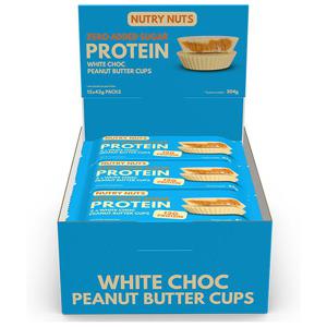 Låda Nutry Nuts Protein Peanut Butter Cups 42 g - White Chocolate produkt bild