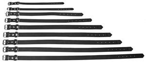 Läderhalsband Ställbart Svart 12x35cm produkt bild