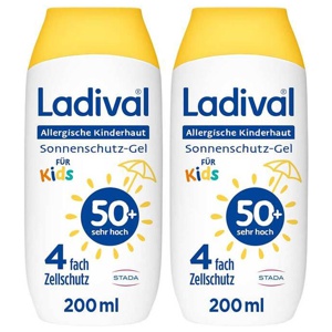 Ladival allergische Kinderhaut Gel LSF 50 +, 2x200 ml Gel Produktbild
