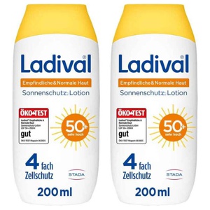 Ladival empfindliche & normale Haut Lotion LSF 50 +, 2x200 ml Lotion Produktbild