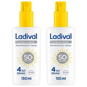 Ladival trockene Haut Sonnenschutz-Spray LSF 50 +, 2x150 ml Spray Produktbild