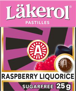Läkerol Raspberry Liqurice 25 g Pastiller 25 g produkt bild