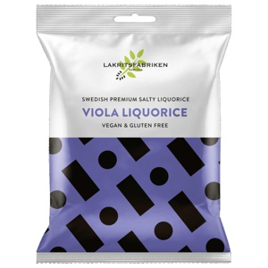 Lakritsfabriken Premium White Salty Violet Liquorice 100 g produkt bild