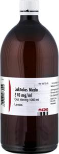 Laktulos Meda, oral lösning 670 mg/ml 1000 ml produkt bild