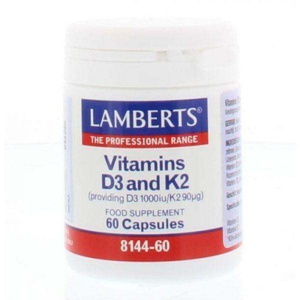 Lamberts Vitamin D3 1000iu & K2 90µg Capsules Pack of 60 product image