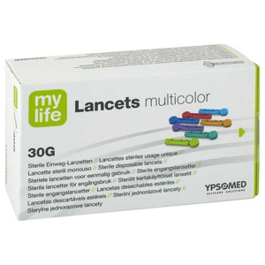 Lancets multicolor 30G Einweglanzetten mylife Produktbild