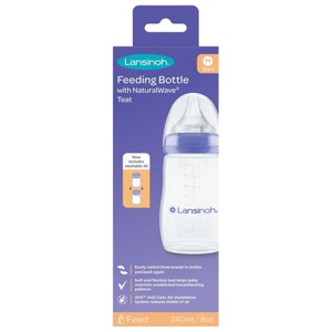 LANSINOH matningsflaska 240 ml med NATURALWAVE-napp produkt bild