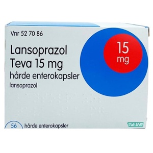 Lansoprazol Teva 15 mg 56 stk produktbillede