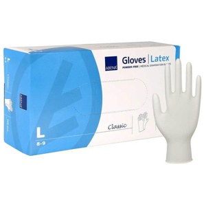 Latex Handschuhe Classic unsteril puderfrei L natur 100 St Handschuhe Produktbild