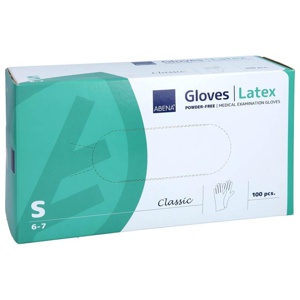 Latex Handschuhe Classic unsteril puderfrei S natur 100 St Handschuhe Produktbild