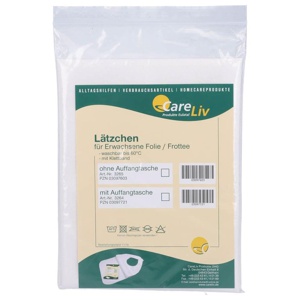 LÄTZCHEN Erw.Folie/Frottee weiß mit Klettband Produktbild