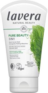 Lavera Pure Beauty 3in1 Wash Scrub Mask 125ml produkt bild
