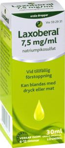 Laxoberal, orala droppar, lösning 7,5 mg/ml 30 ml produkt bild