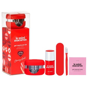 Le Mini Macaron Gel Manicure Kit Cherry Red produktbillede