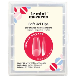 Le Mini Macaron Soft Gel Tips Medium Square produktbillede
