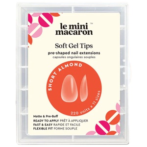 Le Mini Macaron Soft Gel Tips Short Almond produktbillede