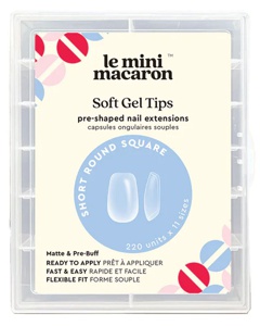 Le Mini Macaron Soft Gel Tips Short Round Square produktbillede