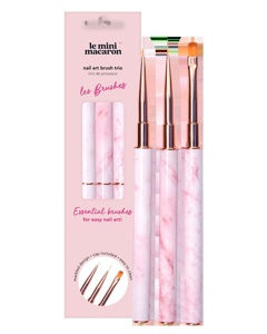Le Mini Macaron Nail Art Brush Trio Brushes produktbillede