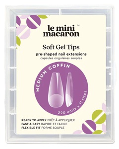 Le Mini Macaron Soft Gel Tips Medium Coffin 63 ml Produktbild