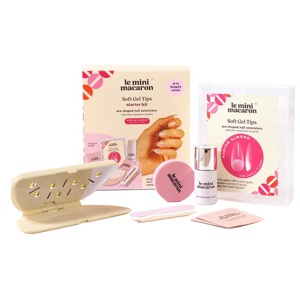 Le Mini Macaron Soft Gel Tips Starter Kit Medium Almond produktbillede