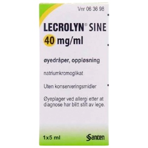 Lecrolyn sine 40 mg/ml øyedråper 5 ml produktbilde
