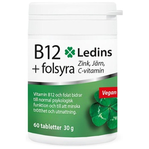Ledins B12 + Folsyra 60 tabletter produkt bild