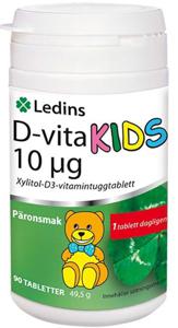 Ledins D-vita Kids 10 µg 90 tabletter produkt bild