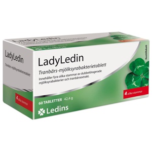 LadyLedin Tranbärs-mjölksyrabakterietablett 60 st produkt bild