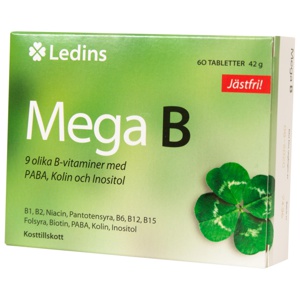Ledins Mega B 60 tabletter produkt bild