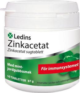 Ledins Zinkacetat 60 tabletter produkt bild