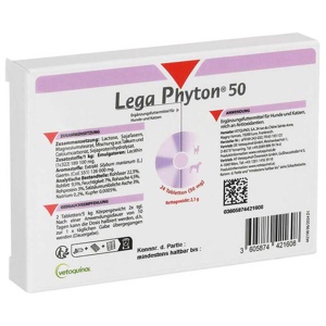 Lega Phyton 50 Erg.Futterm.Tabletten für Hunde / Katzen, 24 St Tabletten Produktbild
