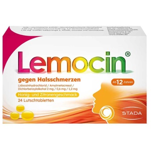 LEMOCIN gegen Halsschmerzen Honig-u.Zitroneng.Lut. Produktbild