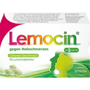 LEMOCIN gegen Halsschmerzen Lutschtabletten Produktbild